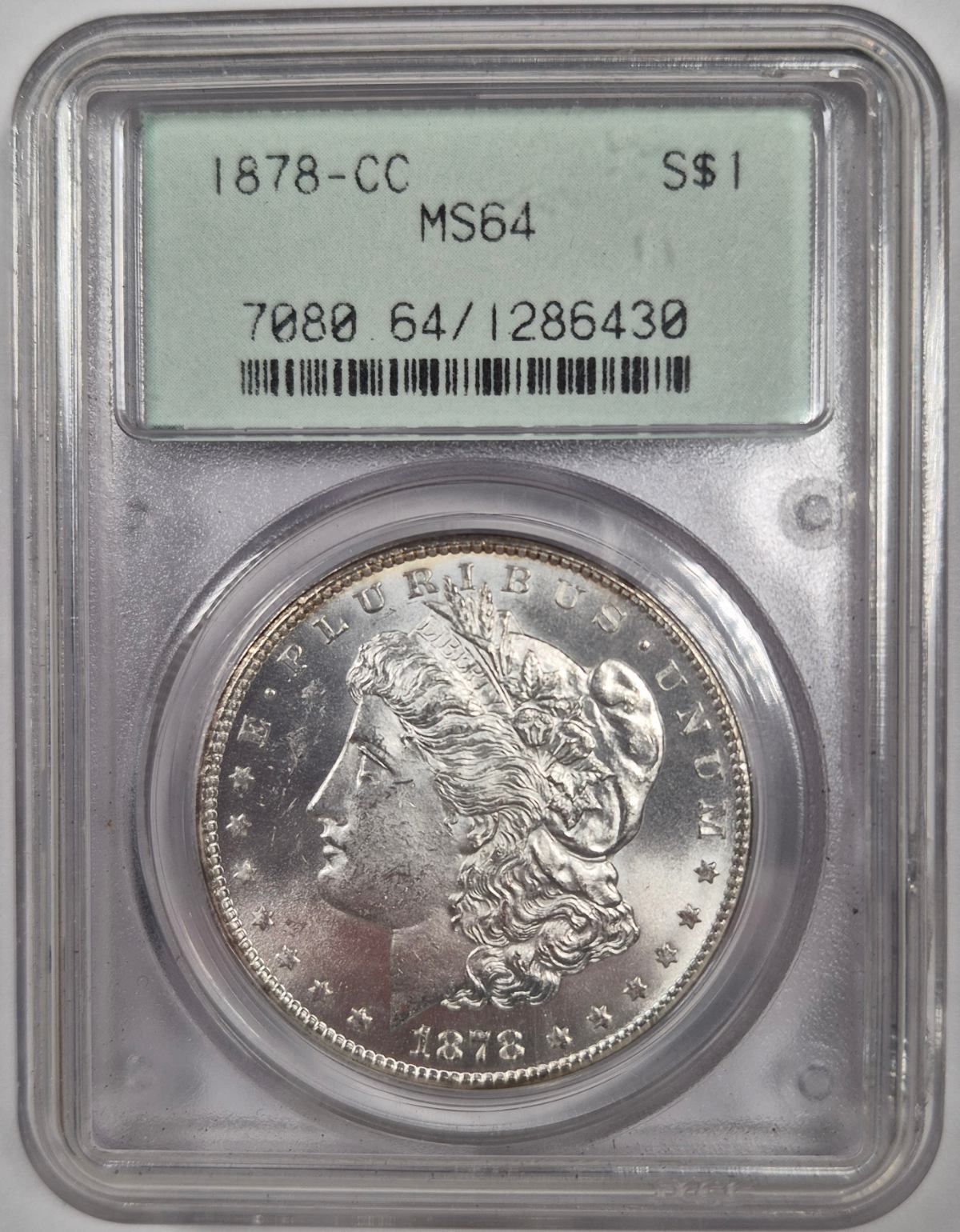 1878-CC-$1-Morgan-Dollar-#3---Not-In-A-Fake-TPG-Holder!